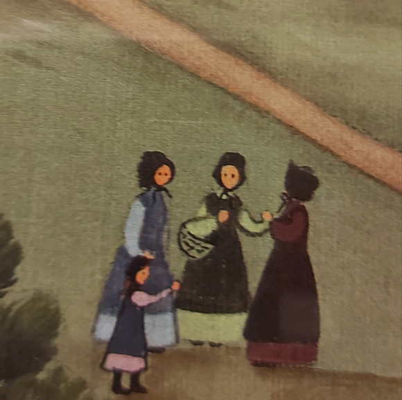 Barbara Woodbury Barn Raising Limited Edition Lithograph in Wood Frame. 296/1000 - Picture 6 of 11